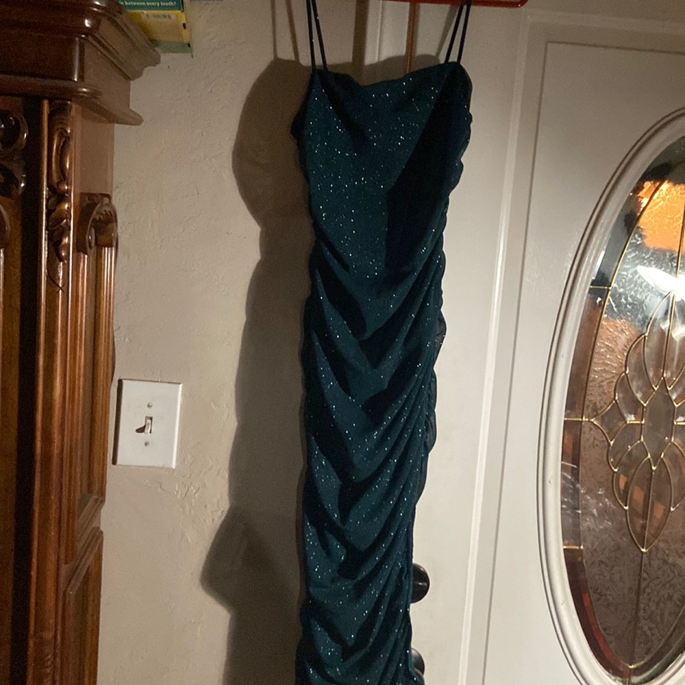 Windsor emerald green cocktail, prom dress.